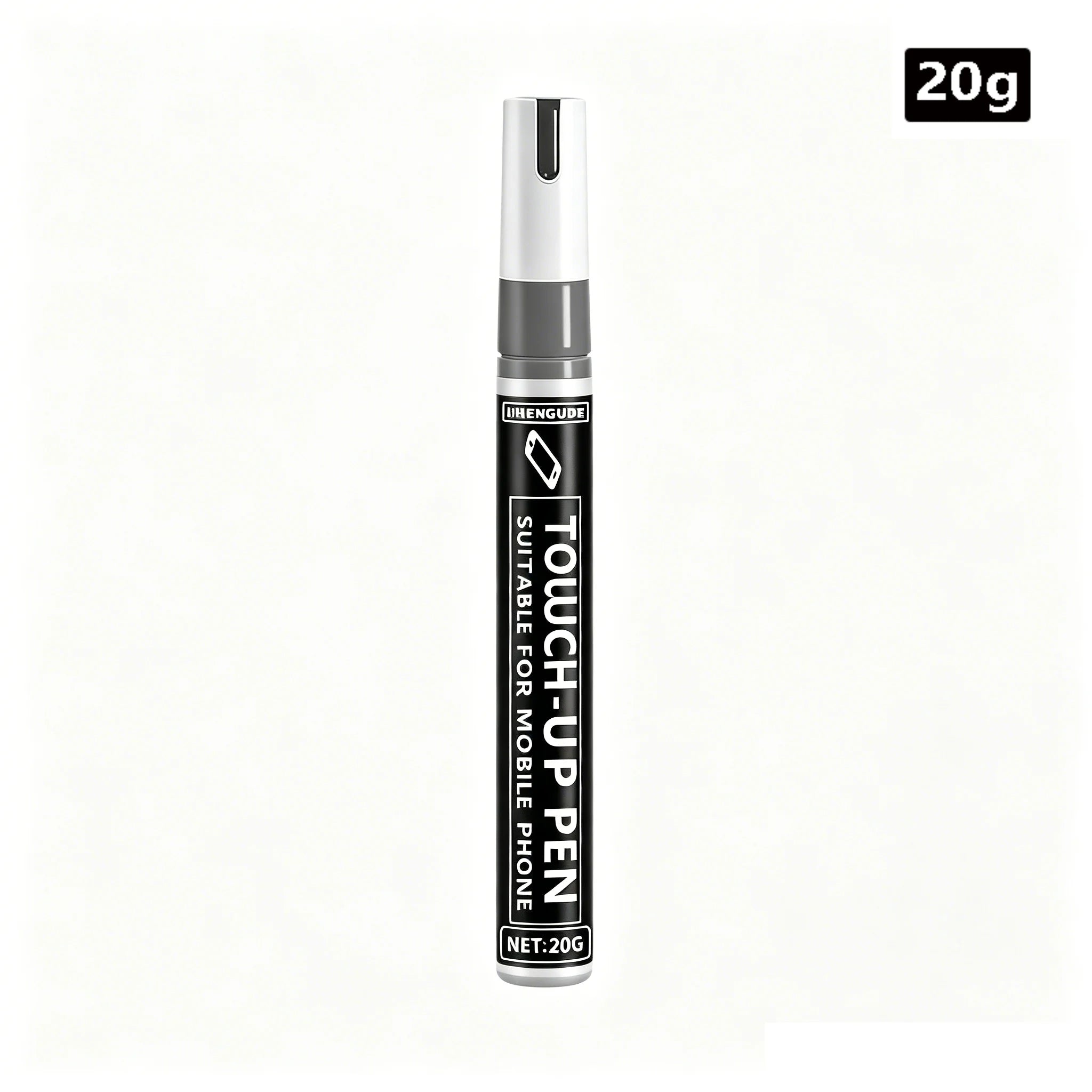 Black Touch-Up Paint Pen 20g - Scratch Remover for Mobile Phone, Camera, Black Surface Chipped Paint Repair Tool