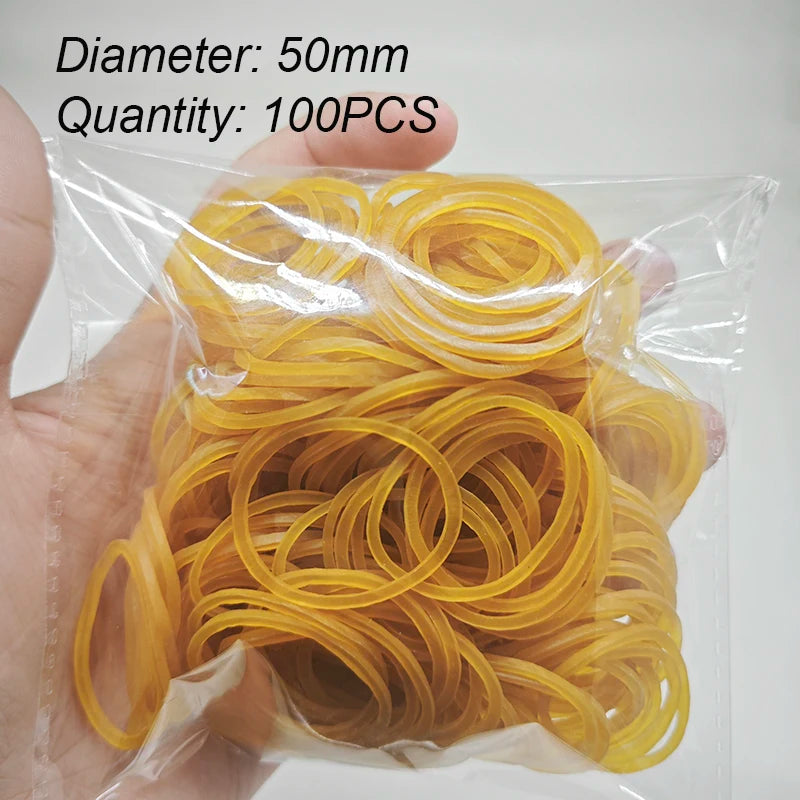 ‌Multi-Purpose Elastic Rubber Bands,15-60mm Diameter Rubber Bands Sturdy Stationery Fasteners for Paper, Files & Household Items