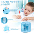 Eagle Auto Pencil Sharpener, Battery or USB Operated, Dual Holes, Dual Blades,  Portable,Office,School Supplies Stationery