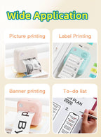 Dolewa D3 Portable Printer Thermal Paper Stickers Paper Mini Printers Labels Maker Printer for Error Printing Photo Printing