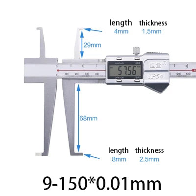 Double Internal Groove Digital Caliper 9-150mm Internal Groove Electronic Vernier Caliper Internal Hole Groove Diameter Caliper
