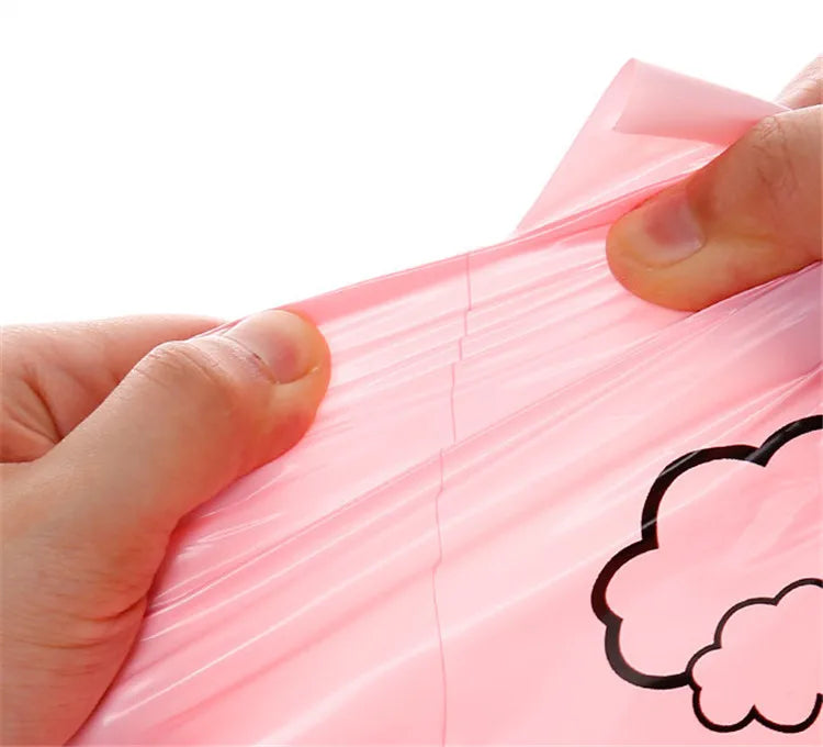 100PCS Lovely Baby Pink Poly Mailer Adhesive Envelope Shipping Bags DIY Bra Skirt Shoe Box Toys Present Gift Packaging Pouches