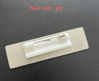 Shirley Custom 7*2cm Custom logo stainless steel name tag with brushed gold silver beauty salon employee ID tag wholesale