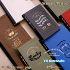 Fromthenon Travel Notebook Refill Vintage Embossed Gold Foil Cover Blank Grid Inner Pages for Retro Travel Journal Planner