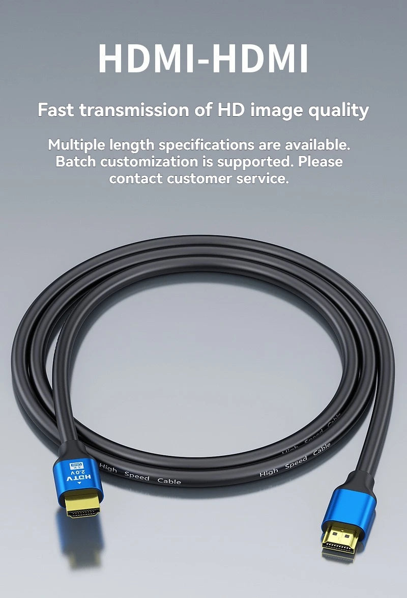 Uyellow HDMI-compatible Cable 4K 60Hz 50cm 1m 2m 3m 5m HDMI-compatible 2.1 Cable 4K 60Hz HDR 3D Effect Video for HDTV PC