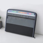 Accordion File Organizer with Safe Zipper, 13 Pocket Expanding File Folder with Front Pencil Pouch, School Office Supplies