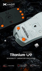 X-Raypad Titanium U9 Durable Mouse Skates for Universal Dot — Durable. Quiet. Control for Premium Gaming