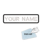 1PC 10cmX2.5cm Custom Personalized Name Embroidered Patch Number Stripes Badge Tags Armband Iron On Backing Hook & Loop Backing