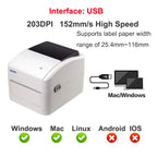 4Inch 152MM/S Thermal Label/Sticker/Waybill Printer Xprinter XP-420B  Barcode Paper Support QR Code for DHL Fedex EMS Express