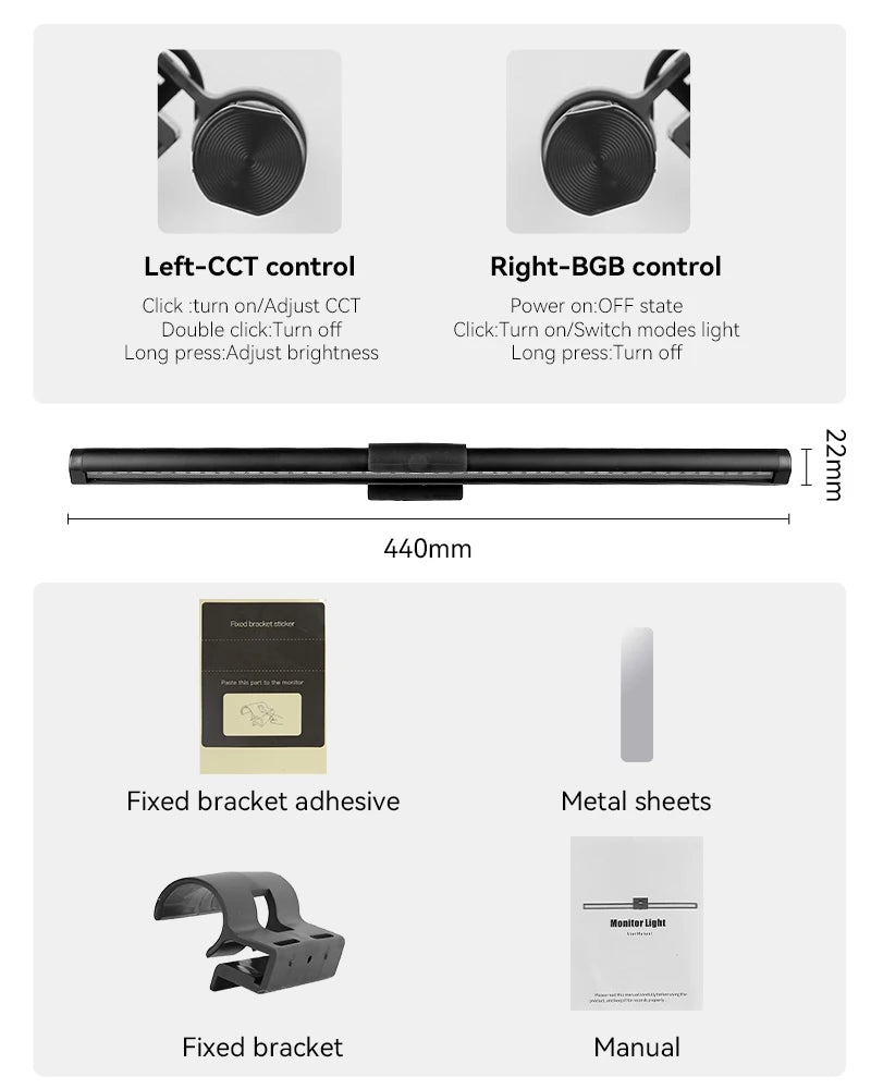 Led Monitor Light Bar Computer Lamps Reading Light Screen Hanging Desk Light Stepless Dimming Monitor For Bedroom Study Room