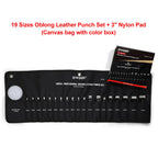 OWDEN Oblong Leather Punch Set for Belt Hole Puncher Oval Hole Strap Watch Band Flat Heavy Duty Leather Craft Hollow Punch