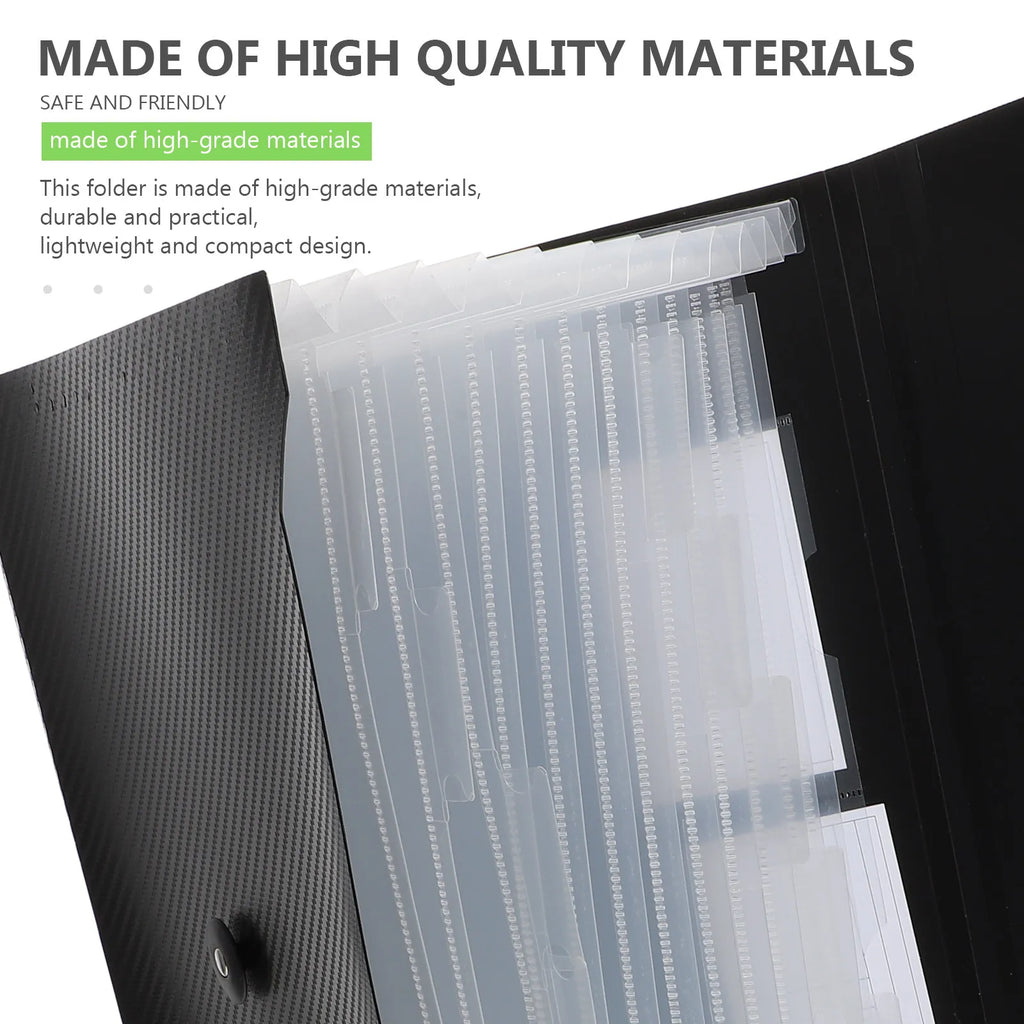 1Pcs Portable Accordion Folder File Organizer Document Holder Large Capacity Office School Supply Receipt Organizer