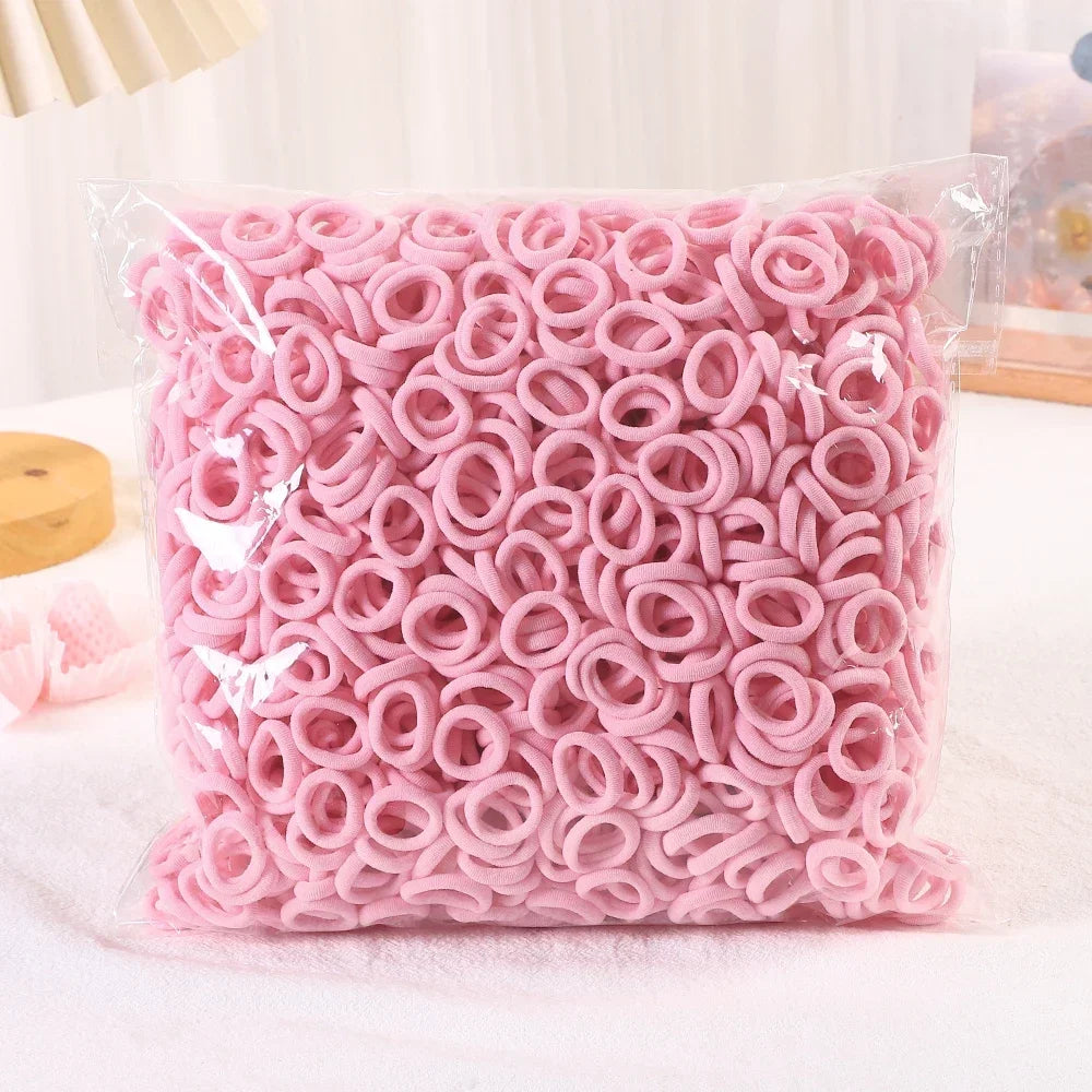 50/300/500 pcs Girls Colorful Elastic Hair Bands Ponytail Hold Hair Tie Rubber Bands Scrunchie Hair Accessories Bands for Girls