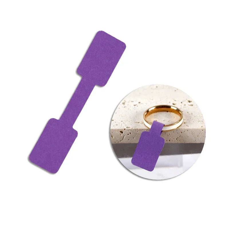 100/200pc Square Price Tag for Jewelry Stand 8 Color Display Card Earring Necklace Bracelet Blank Self Adhesive Label Packaging