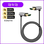 8K 90 degree HDMI-Compatible 2.1V Cable Cord 8K 60Hz 4K 120Hz 48Gbps EARC ARC HDCP Ultra High Speed HDR for Projector PS4 PS5