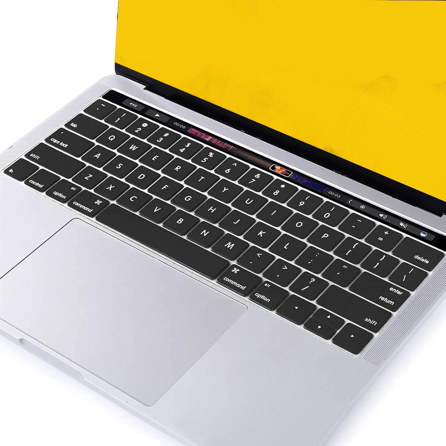 Keyboard Cover For MacBook Pro with Touch Bar 13&15 2016-2019 Model: A2159, A1989, A1990, A1706, A1707), Silicone Skin Protector