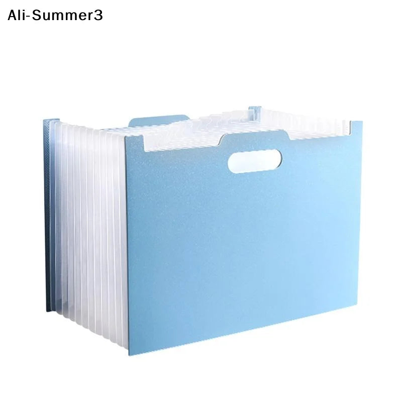 【J3a】13 Pockets Accordion File Organizer, Expanding File Folder With Lable Pocket,Upright Open Top,A4/Letter Size Paper Document