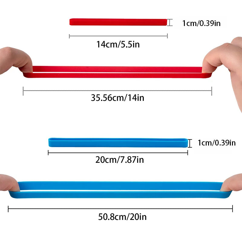 10PCS Silicone Rubber Bands Large Multicolor Elastic Rubber Wrapping Bands For Notebook Office Outdoor Gear Gifts Packing Christ