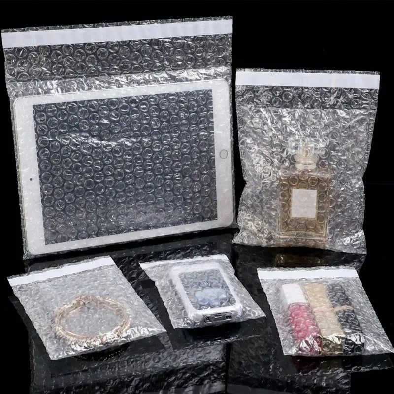 10-30Pcs Transparent Plastic Bubble Envelopes Bag Waterproof Adhesive Self Seal Packing Bag Mailers Shipping Envelope Storage