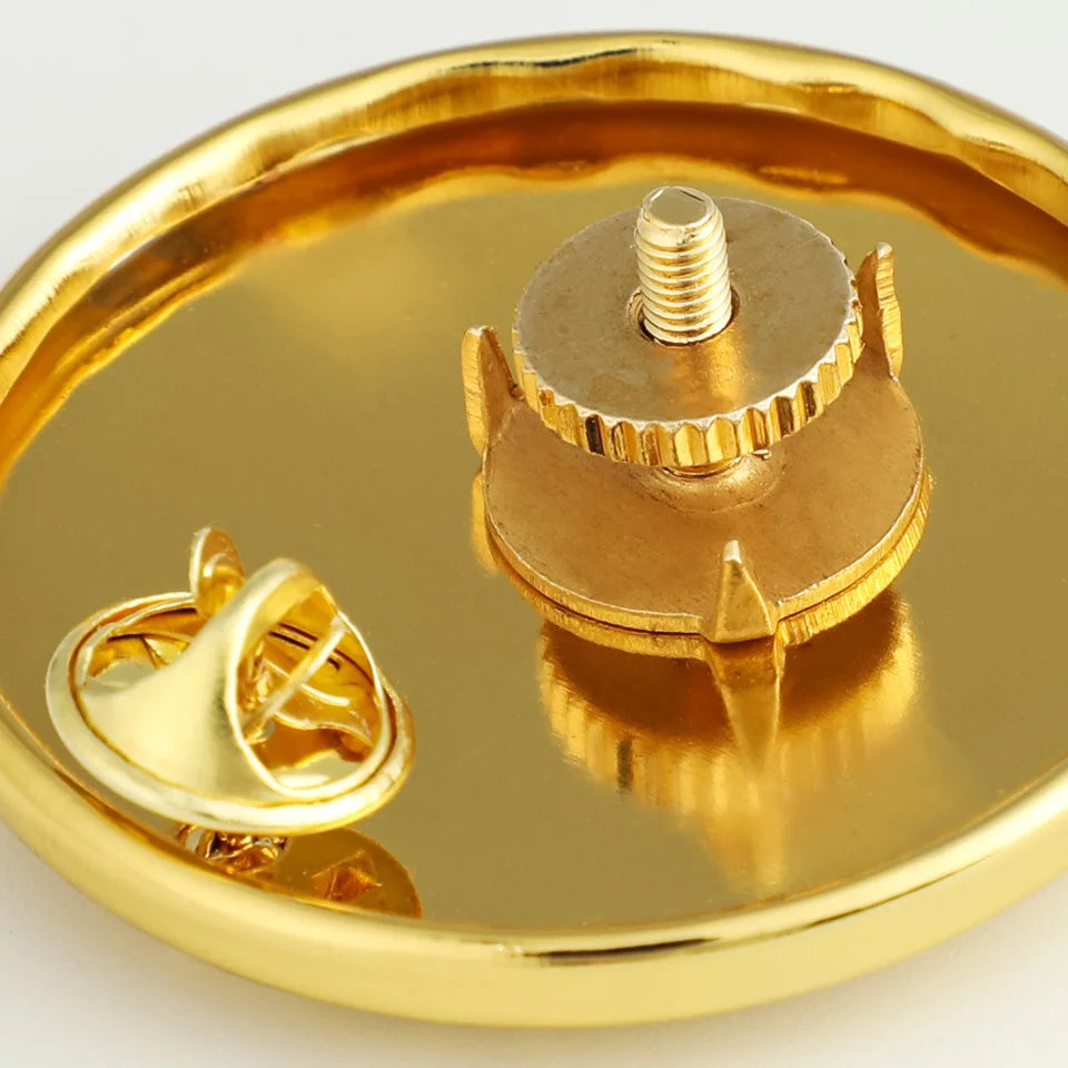 Custom Logo 3D Metal Badge Gold Zinc Alloy Pins for Garment Labels butterfly Clutch for Hat Souvenir Gift  Uniforms