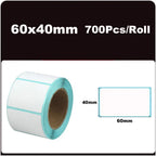 700 Labels Per Roll 60×40Mm (2.36×1.57Inch) Direct Thermal Labels Shipping Barcode Stickers Price Tag Self Adhesive Shipping