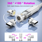 AUFU 3Pcs 9Pin Magnetic Type C Adapter 240W Fast Charging USB C To Type C Adapter OTG Connector For Samsung Xiaomi Lenovo Laptop