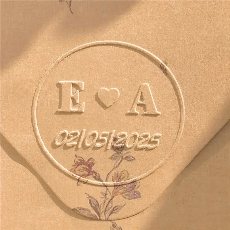 Customize Embossing Stamp Wedding Monogram Embosser Stamp,Personalized 2 initials Embosser Stamp,Wedding gift,hand held embosser