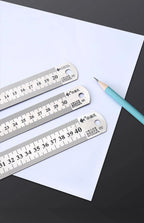 Stainless Steel Metal Straight Ruler Precision Double Sided Precision Measuring Tool Scale Metric Ruler Accessories 15-40cm