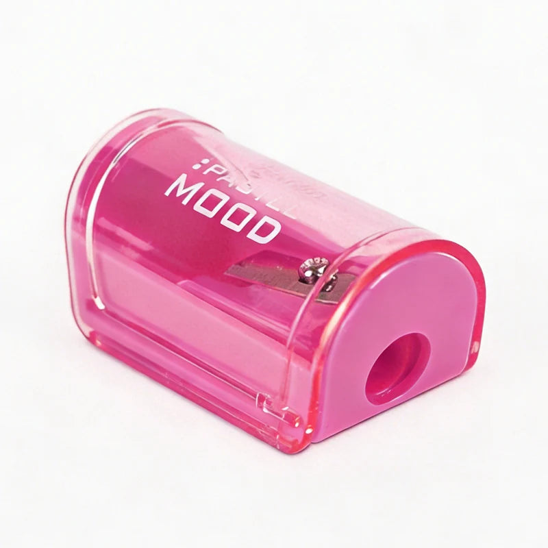 1PC Candy Color Transparent Pencil Sharpener - Plastic Standard Pencil Cutter for School Office Art Supplies
