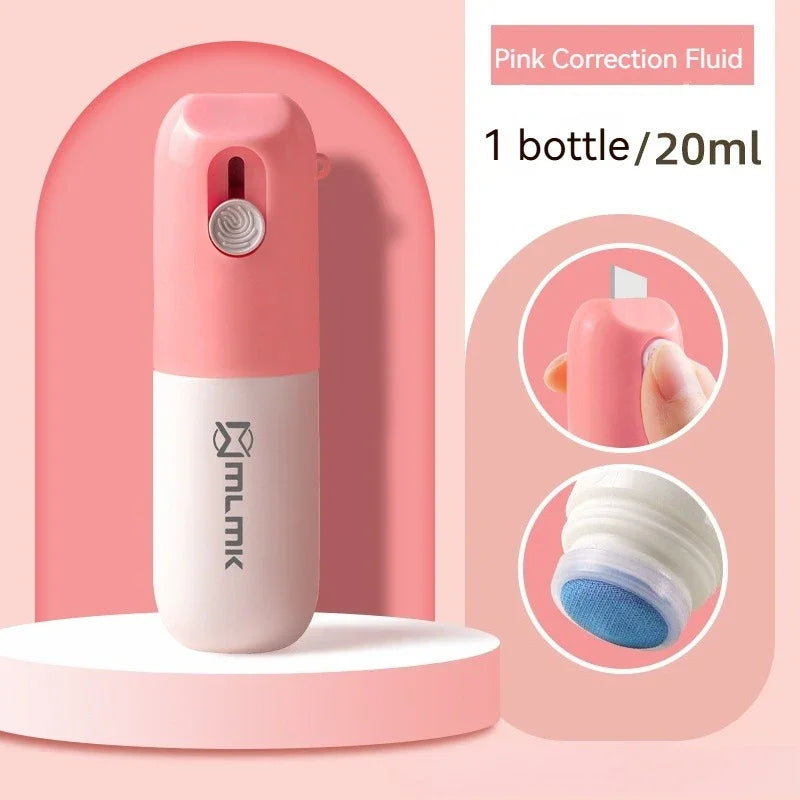 Portable Thermal Paper Correction Fluid Fast-Drying Anti Peep Privacy Protector with Retractable Box Opener Quick Eraser Covera
