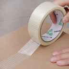 20M Strong Fixation Mesh Tape Transparent Single Side Adhesive Seal Grid Tape Waterproof Strapping Packaging Fiberglass Tapes