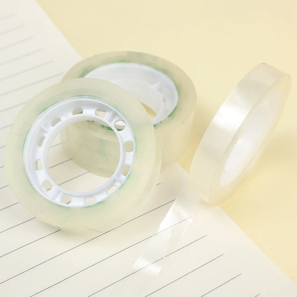 1-10Rolls Transparent Adhesive Tapes for Gift Wrapping Packing Home Office Use School Stationary Clear Refill Tape 8mm/12mm/18mm