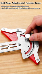 0-180 Degree Angle Gauge Woodworkers Edge Ruler Stainless Steel Protractor Angle Finder Ruler Precision Carpenter Measuring Tool