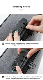 Lockable Document Storage Bag Multi Compartment Passport Card Certificate Organizer Travel Household Important File Box
