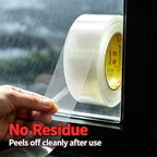 10M-20M Striped Fiber Tape Lithium Battery Pack Insulation Wrap Fiberglass Transparent Single Side Adhesive Seal Packaging Fixed