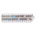 High Quality Folding Ruler Blue Ocean Serie Straight Edge Ruler Flexible and Portable Clearly Marked Scale for School&Office Use