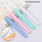 1Pc Creative Pen Shape Scissors Kawaii Multifunction Folding Scissors DIY Portable Paper-Cutting Art Tool School Office Supplies