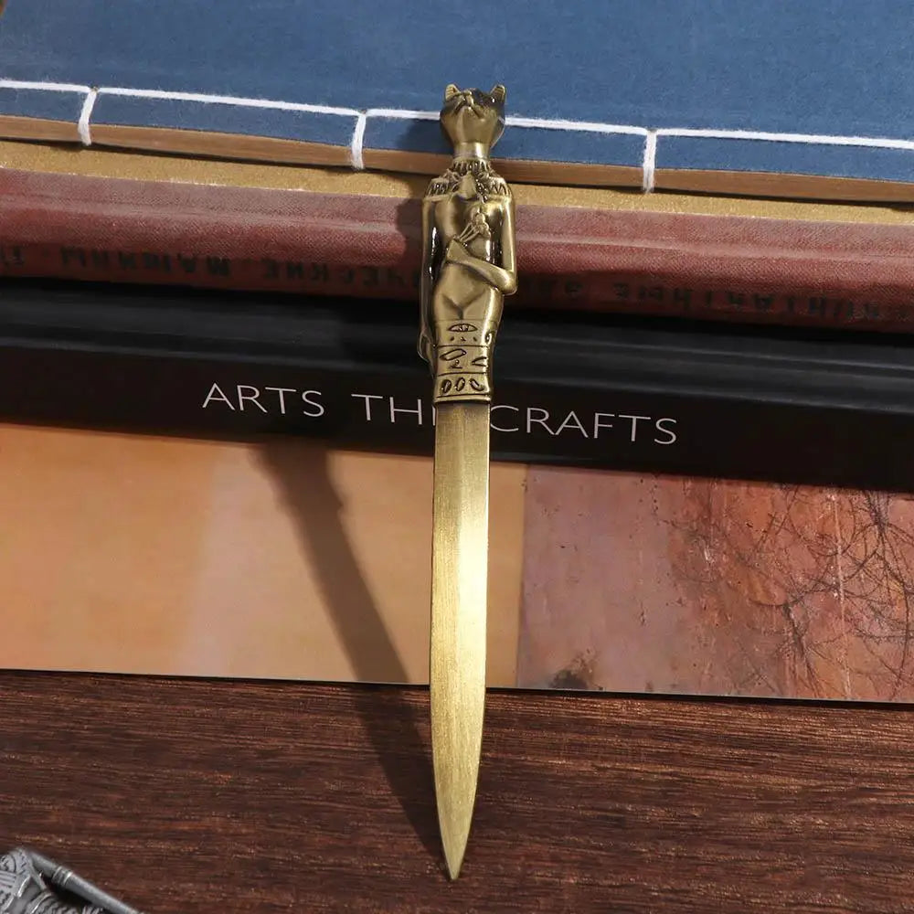 Egyptian Pyramid Pharaoh Envelope Opener Letter Opening Tool Zinc Alloy Express Opener Retro Ancient Home Office Supplies