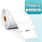 Phomemo PM241 Shipping Printer Label Sticker Round Paper Square Label Rainbow Color for DIY Logo Design Small Business Adress