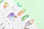 10Pcs Creative Vegetable Carrot Ice Cream Paper Clip Metal Bookmark  DIY Student Read Label Supplies Stationery