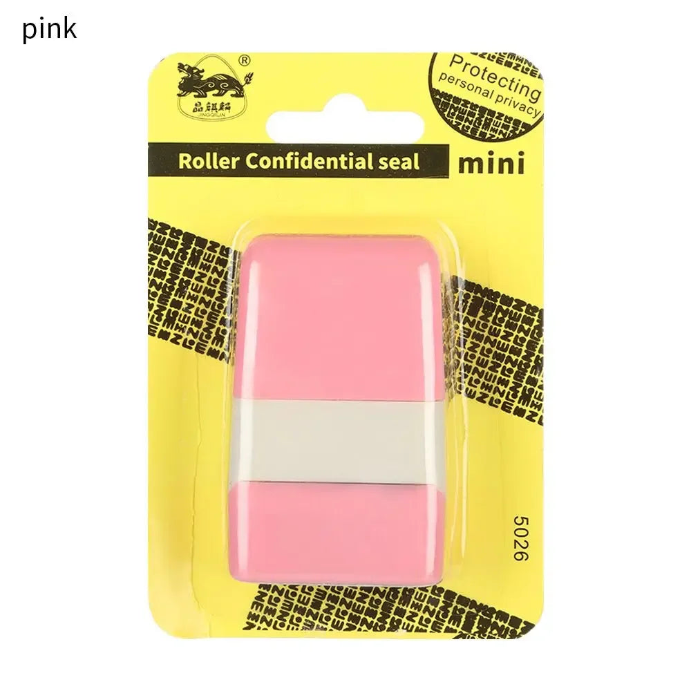 Portable Seal Applicator Confidential Stamp Identity Protection Roller Stamps Express Privacy Random Code Photosensitive Stamps