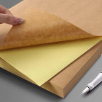 A4/A5 20/50pcs Brown Self-Adhesive Paper Sticker For Inkjet Laser Printer Copier Light Dark Adhesive Backed Kraft Paper  Label