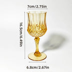 12/24 Pcs 220ml Plastic Wine Glasses Drinking Glasses for Wedding Party Imitation Glassware Reusable Drinkware Champagne Goblet