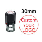 Custom Self-Inking Stamp 25/30/40/50mm Round LOGO Design Personalized Text Press-type Inking Stamp for Wedding Invitation Envelo