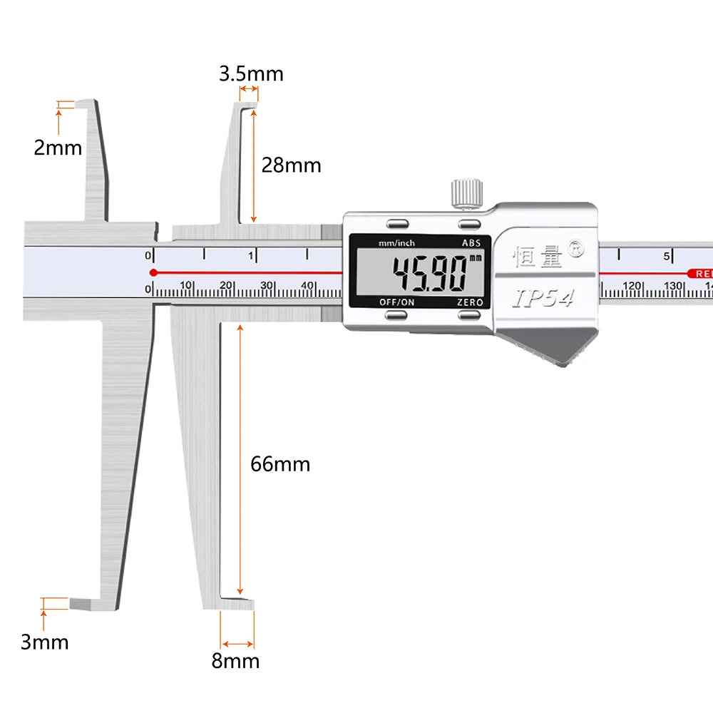 Double Inner Groove Vernier Digital Caliper 0.01mm Inner Groove Electronic Vernier Caliper Inner Hole Diameter Measurement Tool