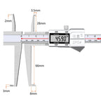 Double Inner Groove Vernier Digital Caliper 0.01mm Inner Groove Electronic Vernier Caliper Inner Hole Diameter Measurement Tool