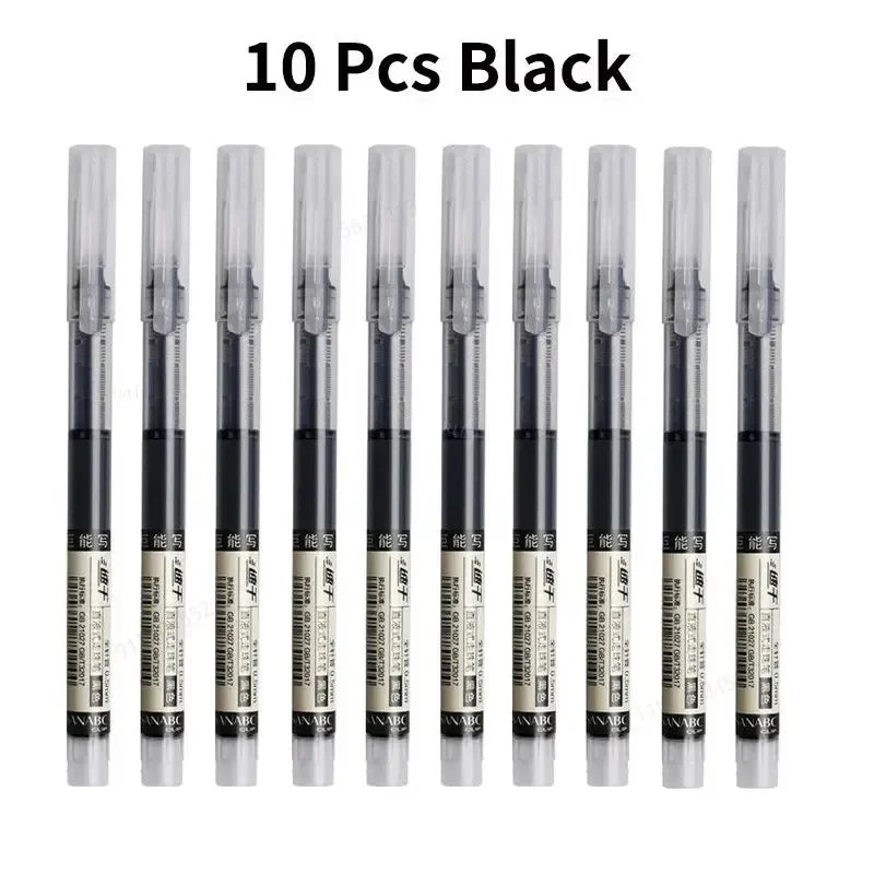 1-20Pcs Needle Type Gel Ink Pens Black/Blue/Red 0.5mm Liquid Ballpoint Pen Students Stationery School Office Writing Tool