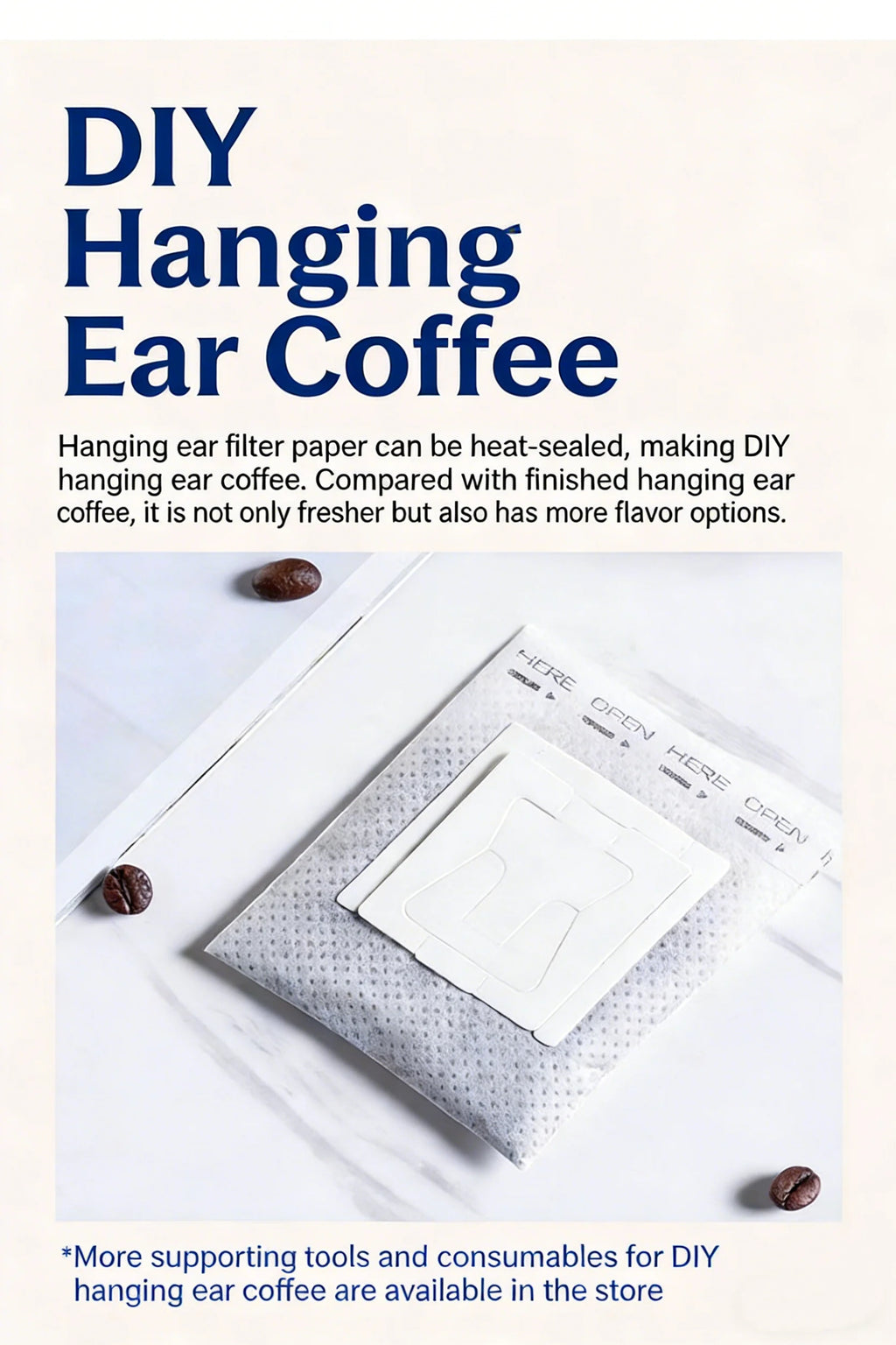 Disposable Coffee Filter Bags Portable Drip Coffee Paper Pack Hanging Ear Espresso Coffee Accessories Tea Brewing Tools