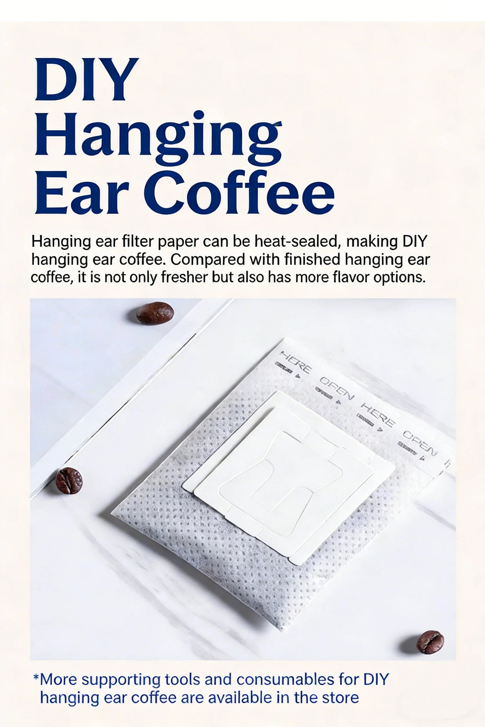 Disposable Coffee Filter Bags Portable Drip Coffee Paper Pack Hanging Ear Espresso Coffee Accessories Tea Brewing Tools