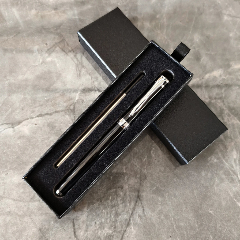 Luxury Metal Ball Point Pen Clip Signature Ballpoint Pens for Business Writing Office Stationery Customized Logo Name Case Gift